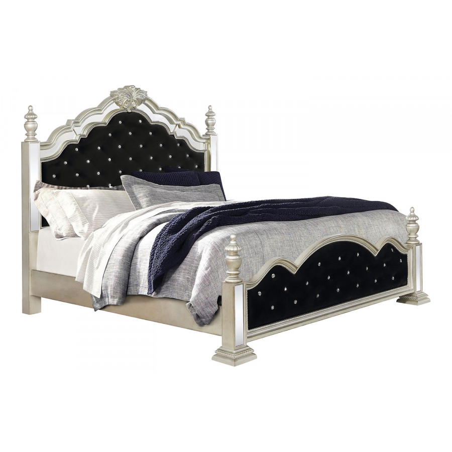 Coaster - Heidi Eastern King Upholstered Poster Bed