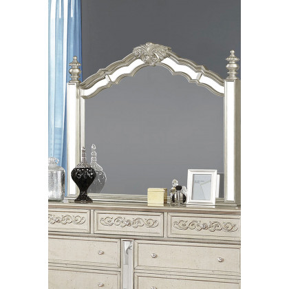 Coaster - Heidi Arched Mirror in Metallic Platinum