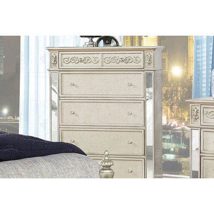 Coaster - Heidi 5-Drawer Chest in Metallic Platinum