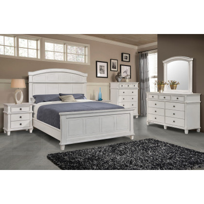 Coaster Carolina Queen Panel Bed - Antique White