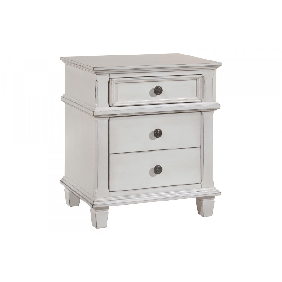 Coaster - Carolina 3-Drawer Nightstand in Antique White