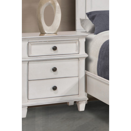 Coaster - Carolina 3-Drawer Nightstand in Antique White