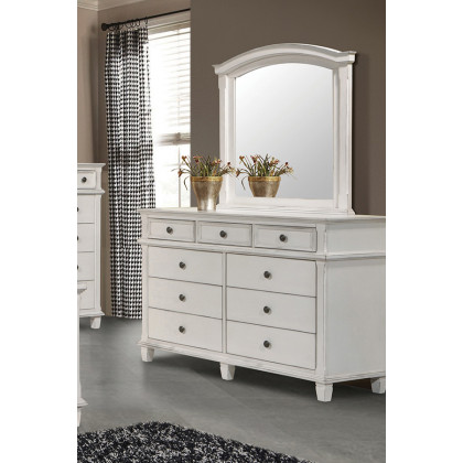 Coaster - Carolina Arched Mirror in Antique White