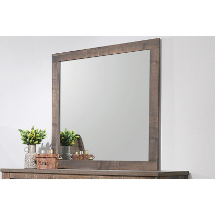 Coaster - Frederick Square Mirror in Weathered Oak