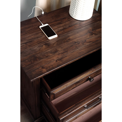 Coaster - Avenue 3-Drawer Nightstand in Weathered Burnished Brown