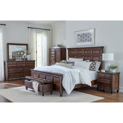 Coaster - Avenue Rectangle Dresser Mirror in Weathered Burnished Brown