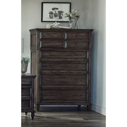 Coaster - Avenue 8-Drawer Chest in Weathered Burnished Brown