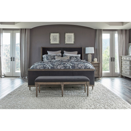 Coaster - Alderwood Eastern King Upholstered Panel Bed