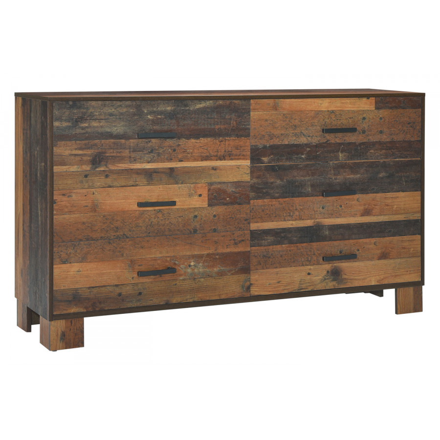 Coaster - Sidney 6-Drawer Dresser in Rustic Pine