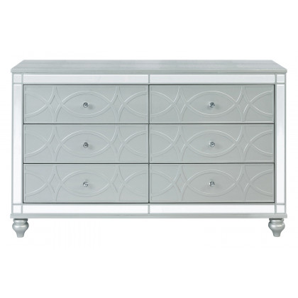 Coaster - Gunnison 6-Drawer Dresser in Silver Metallic