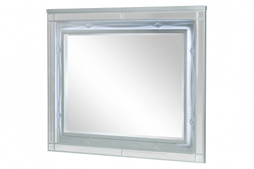 Coaster™ Gunnison Dresser Mirror With Led Lighting - Silver Metallic