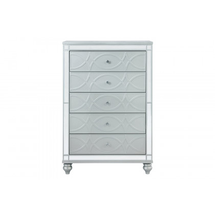Coaster - Gunnison 5-Drawer Chest in Silver Metallic