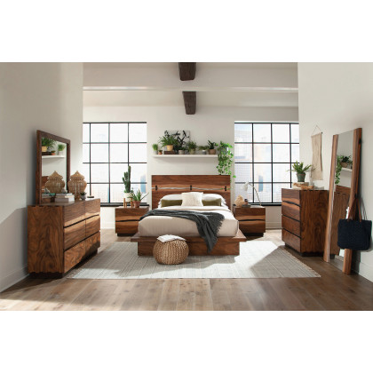Coaster Winslow Eastern King Bed - Smokey Walnut/Coffee Bean
