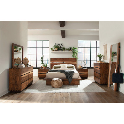 Coaster Winslow Queen Bed - Smokey Walnut/Coffee Bean