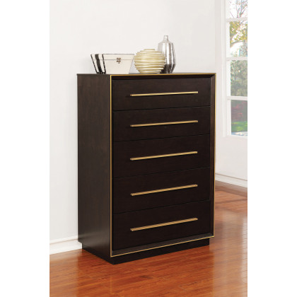 Coaster - Durango 5-Drawer Chest in Smoked Peppercorn