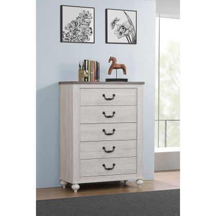 Coaster - Stillwood 5-Drawer Chest in Vintage Linen