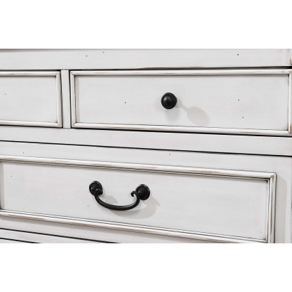 Coaster - Hillcrest 9-Drawer Dresser in Dark Rum/White