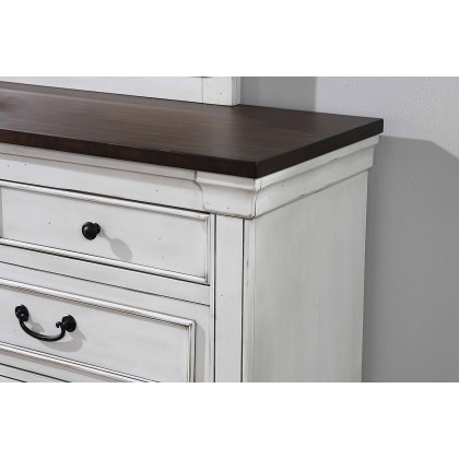 Coaster - Hillcrest 9-Drawer Dresser in Dark Rum/White