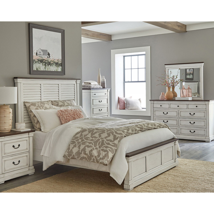 Coaster - Hillcrest 5-Drawer Chest in Dark Rum/White