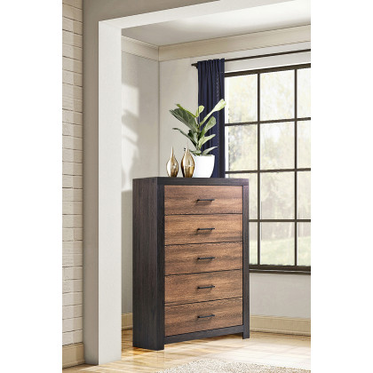 Coaster - Dewcrest 5-Drawer Chest in Caramel/Licorice