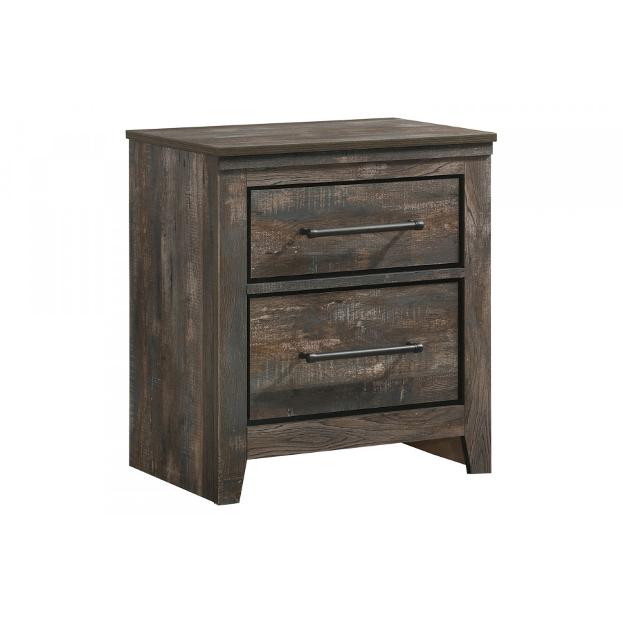 Coaster - Ridgedale 2-Drawer Nightstand in Weathered Dark Brown