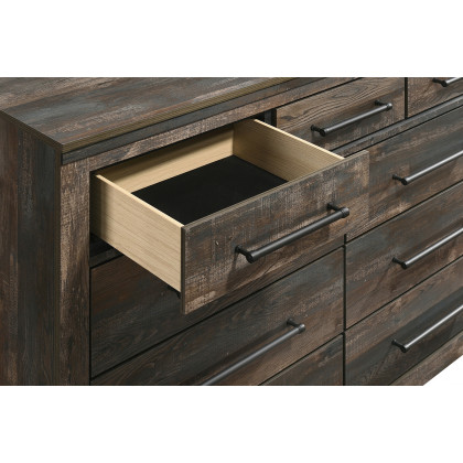 Coaster - Ridgedale 9-Drawer Dresser in Weathered Dark Brown