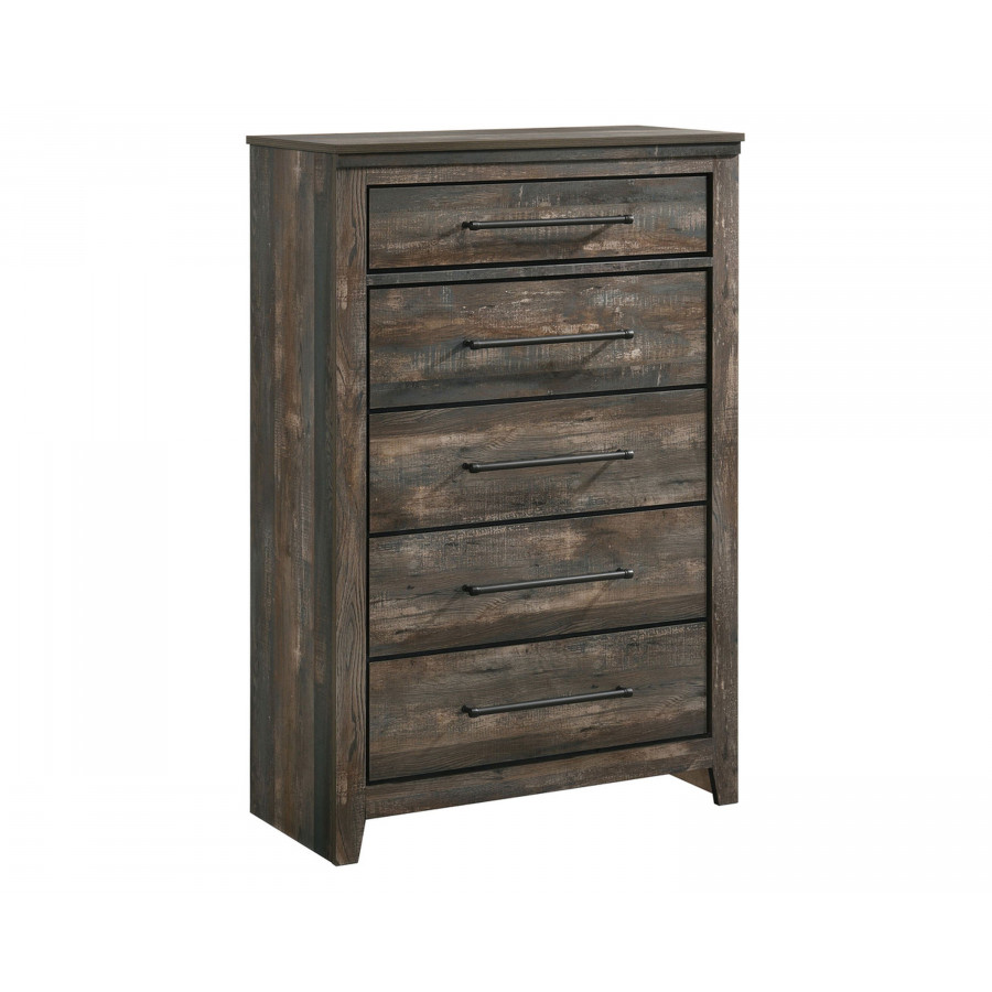 Coaster - Ridgedale 5-Drawer Chest in Weathered Dark Brown