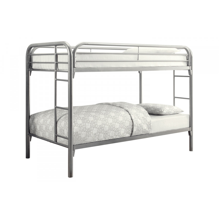 Coaster Morgan Twin Over Twin Bunk Bed - Silver