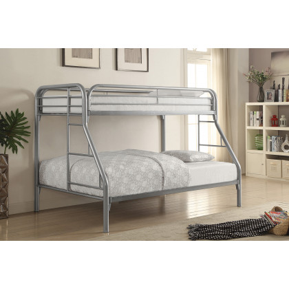 Coaster Morgan Twin Over Full Bunk Bed - Silver