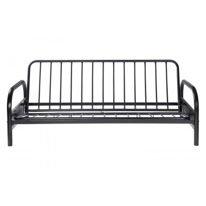 Coaster - Tufted Futon in Glossy Black