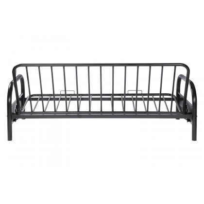 Coaster - Tufted Futon in Glossy Black