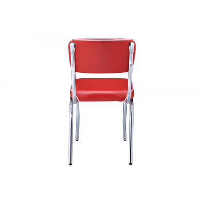 Coaster Retro Open Back Side Chairs (Set Of 2) - Red/Chrome