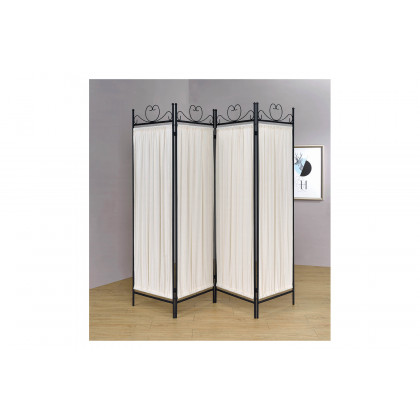 Coaster - 4-Panel Folding Screen in Beige/Black