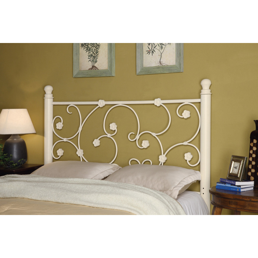 Coaster - Full/Queen Headboard With Floral Pattern in White