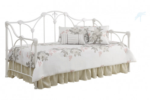 Coaster™ Twin Metal Daybed With Floral Frame - White