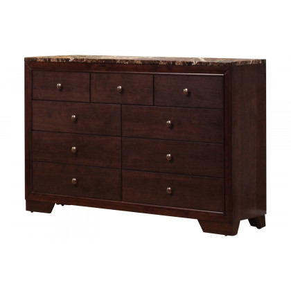 Coaster Conner California King Upholstered Panel Bed - Dark Brown