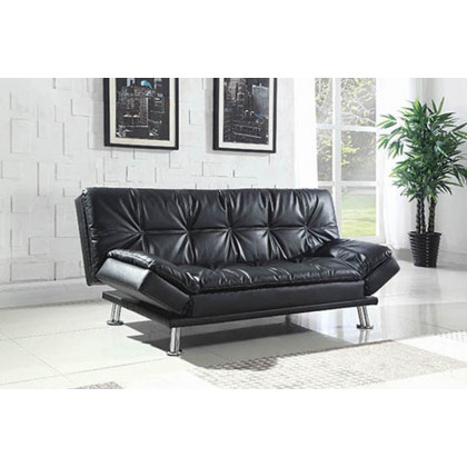 Coaster Dilleston Tufted Back Upholstered Sofa Bed - Black