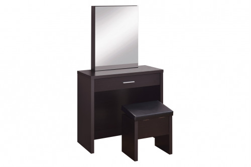 Coaster™ 2-Piece Vanity Set with Lift-Top Stool - Cappuccino