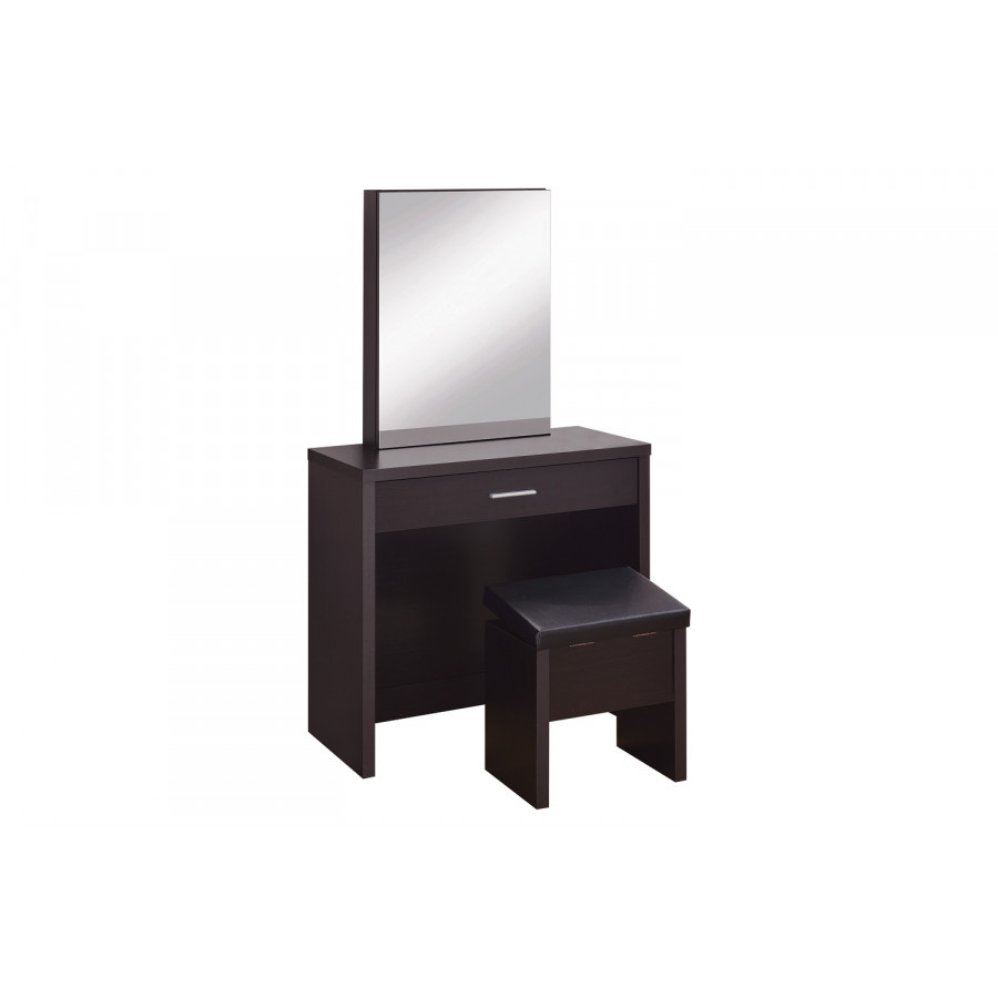 Coaster 2-Piece Vanity Set with Lift-Top Stool - Cappuccino