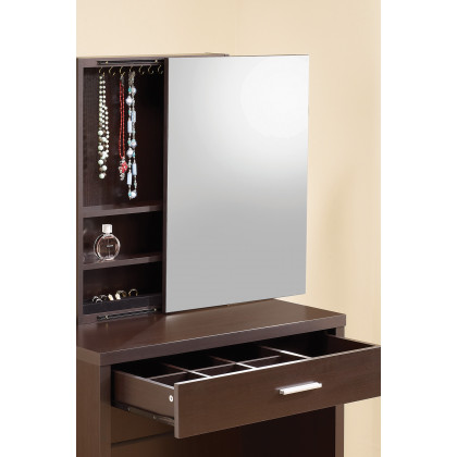 Coaster 2-Piece Vanity Set with Lift-Top Stool - Cappuccino