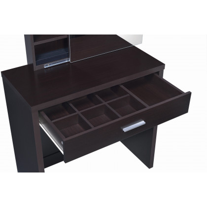 Coaster 2-Piece Vanity Set with Lift-Top Stool - Cappuccino
