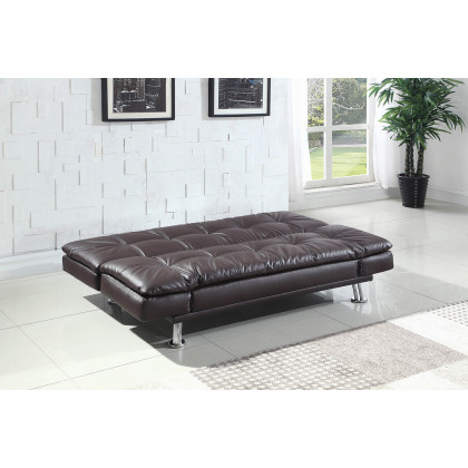 Coaster Dilleston Tufted Back Upholstered Sofa Bed - Brown
