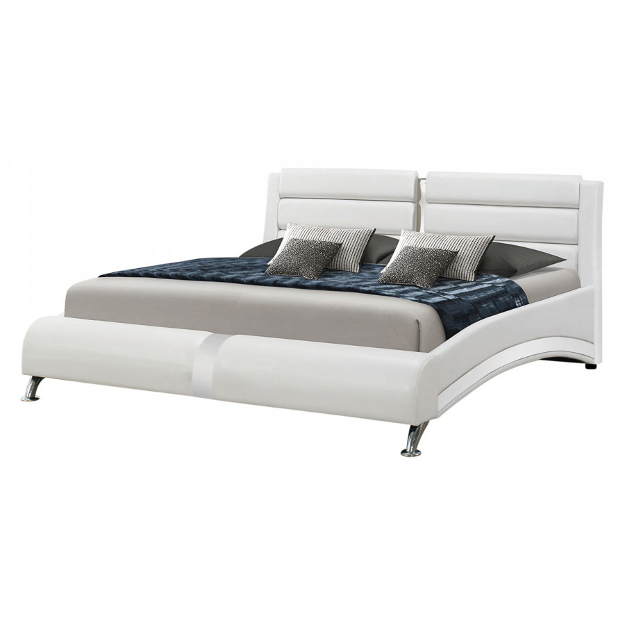 Coaster Jeremaine Queen Upholstered Bed - White
