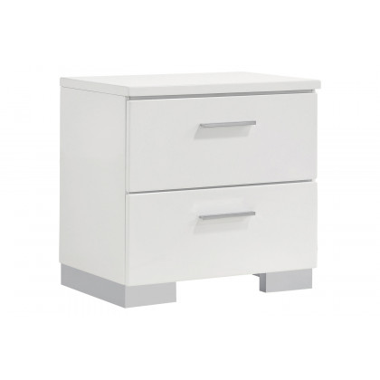 Coaster Jeremaine Queen Upholstered Bed - White