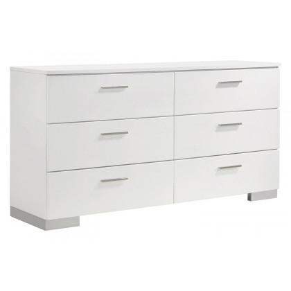 Coaster Jeremaine Queen Upholstered Bed - White