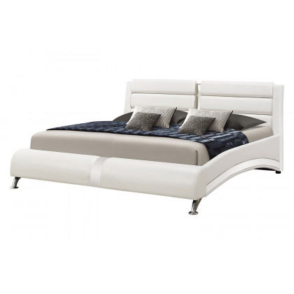 Coaster Jeremaine Queen Upholstered Bed - White