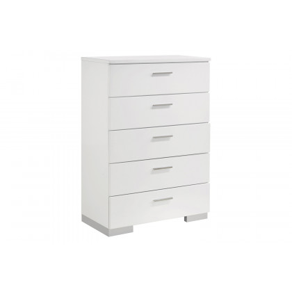 Coaster Jeremaine Queen Upholstered Bed - White