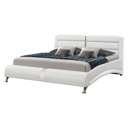 Coaster Jeremaine Queen Upholstered Bed - White