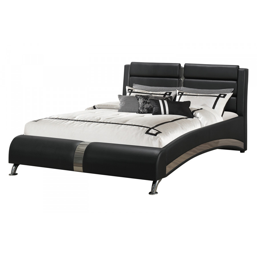 Coaster Jeremaine Eastern King Upholstered Bed - Black