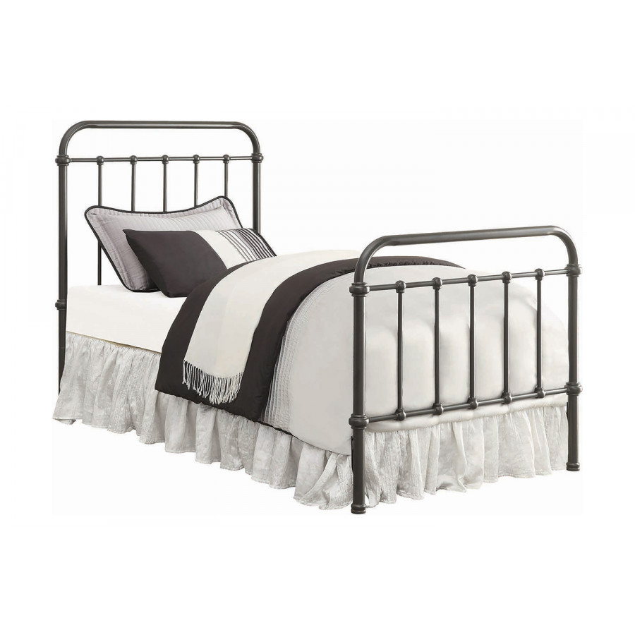 Coaster Livingston Twin Panel Metal Bed - Dark Bronze